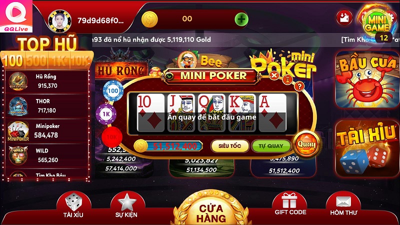 game slot mini poker